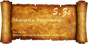 Skergula Zsuzsanna névjegykártya